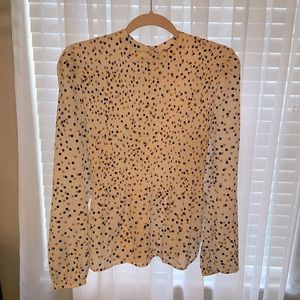 Ann Taylor ruched peplum top